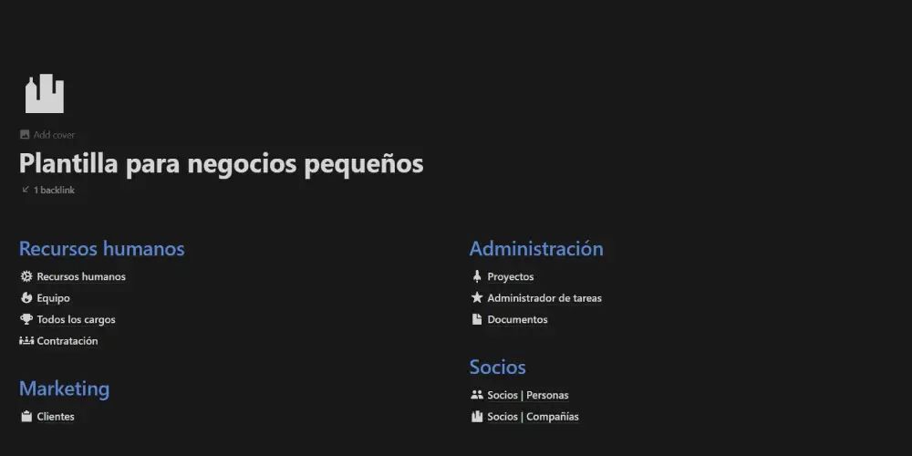 plantilla negocios inicio