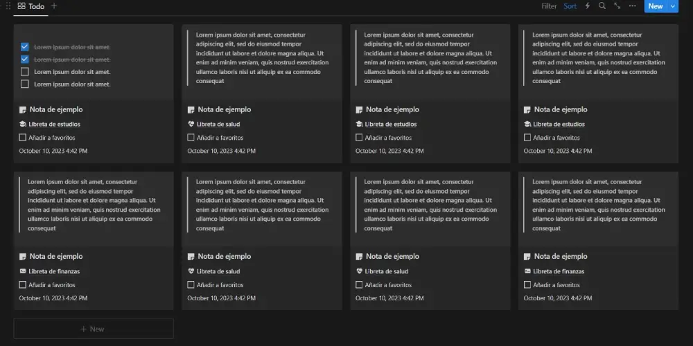 plantilla tomar notas todas